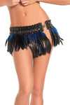 BW1000BL Turkey Exotic Feathers Skirt - Blue